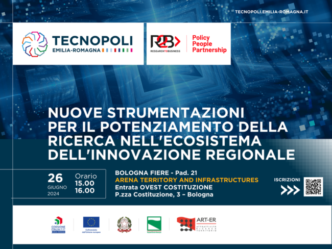 SAVE THE DATE – Workshop Rete Tecnopoli RICERCA 26 giugno H. 15